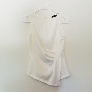 NEW White Draped Blouse